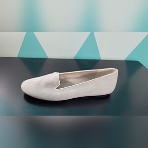 Chicos chambray denim slip-on flats